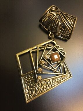 Geometric Modernist Pendant Statement